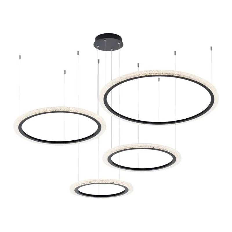 Lustre Pendente Astraled Aspectral Pl-9741 Preto Led Bivolt - ASTRALED