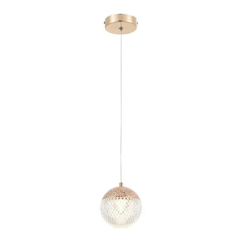 Lustre Pendente Astraled Murzim Pt-9119 Dourado Brilho Led Bivolt