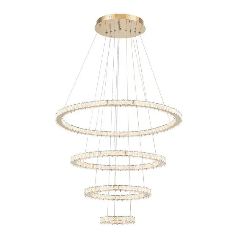 Lustre Pendente Astraled Slaney Pl-9748 Dourado Led Bivolt Dourado Pl-9748