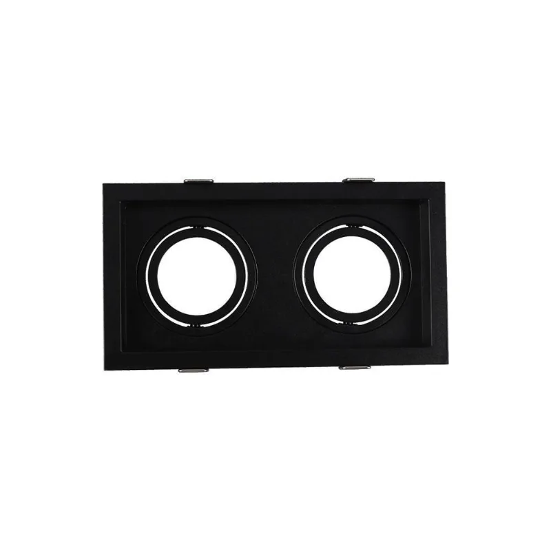 Spot De Embutir Recuado Astraled Berenices Para 2 Lâmpadas Par 20 Preto Sp-7637 - ASTRALED