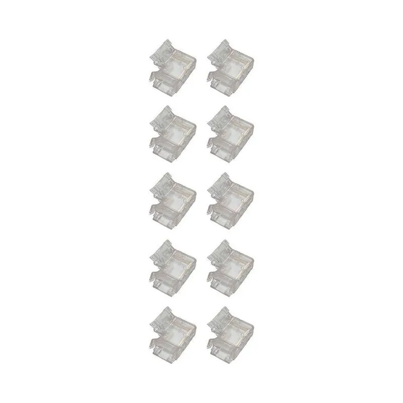 Kit 10 Emendas Conector Astraled Em L Para Fita De Led 8mm Em-033