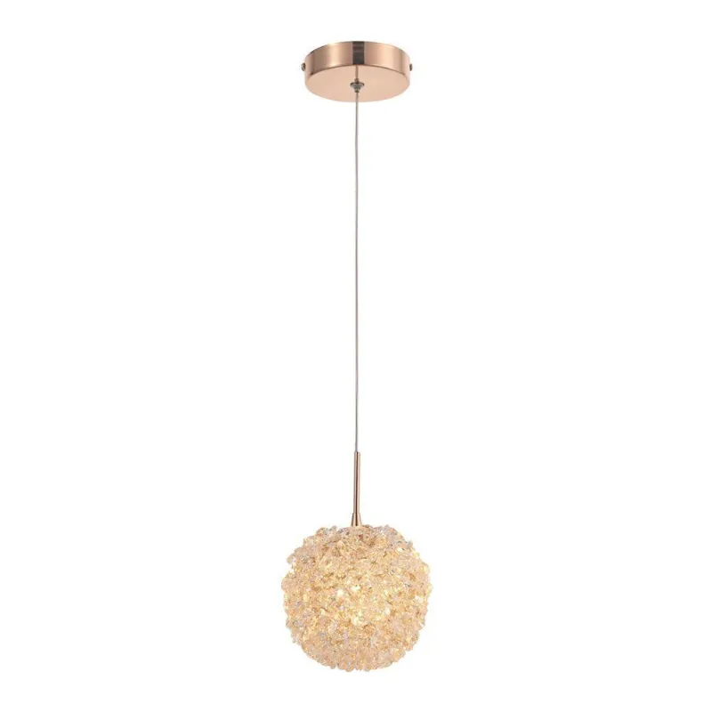 Lustre Pendente Astraled Castula Pt-9123 Dourado Brilho G9 Bivolt 3000k - Luz Amarela - ASTRALED