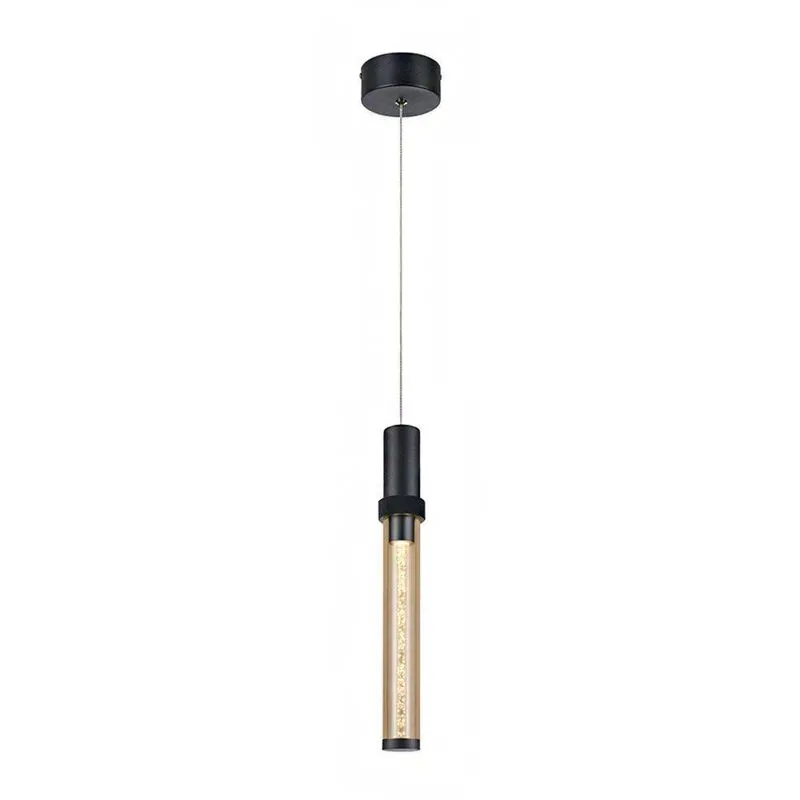 Lustre Pendente Nyla PT-9141 LED Embutido Preto Astraled 40cm