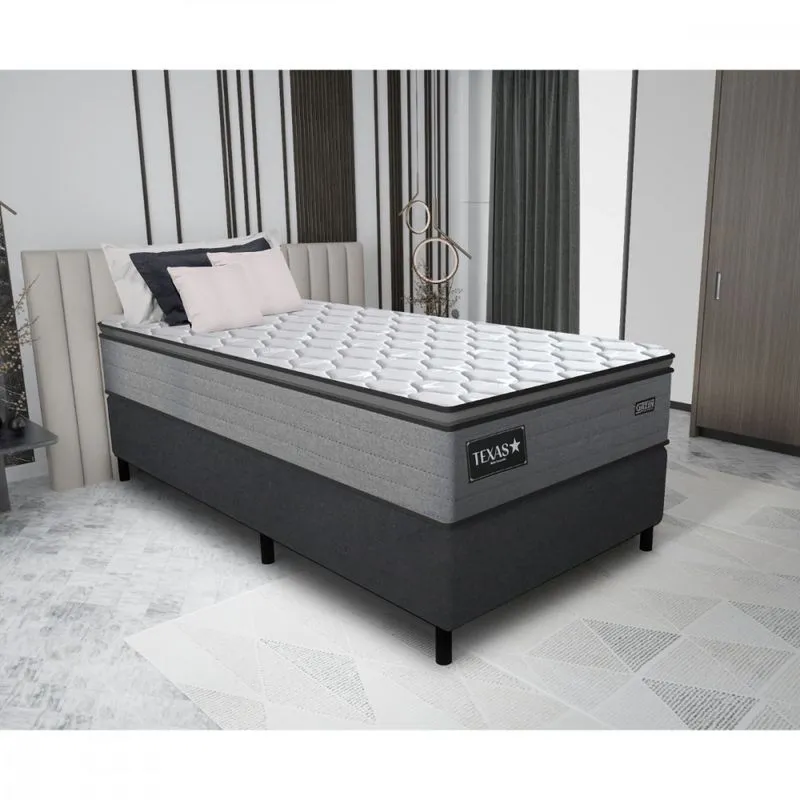 Cama Box Solteiro 88cm Molas EnsacadasTexas Gazin