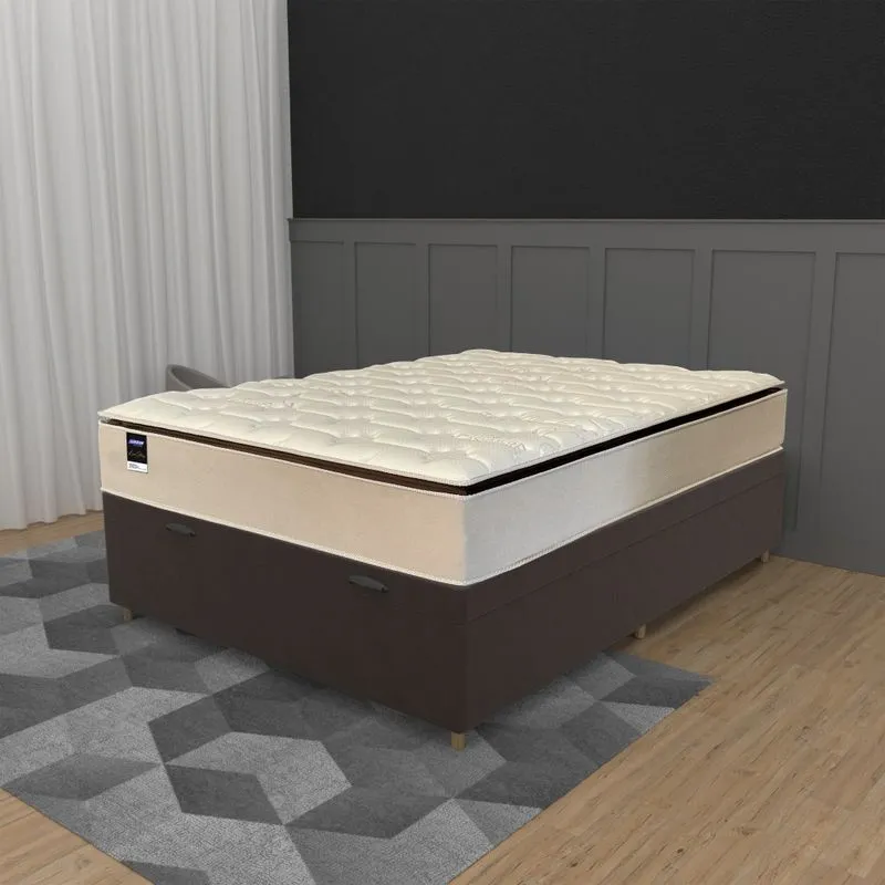 Cama Box Baú Casal 138cm Molas Ensacadas JSW Love Story HF25 Gazin