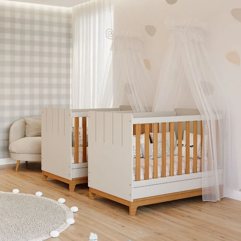 Conjunto com 2 Berços Mini Cama Liza Permobili