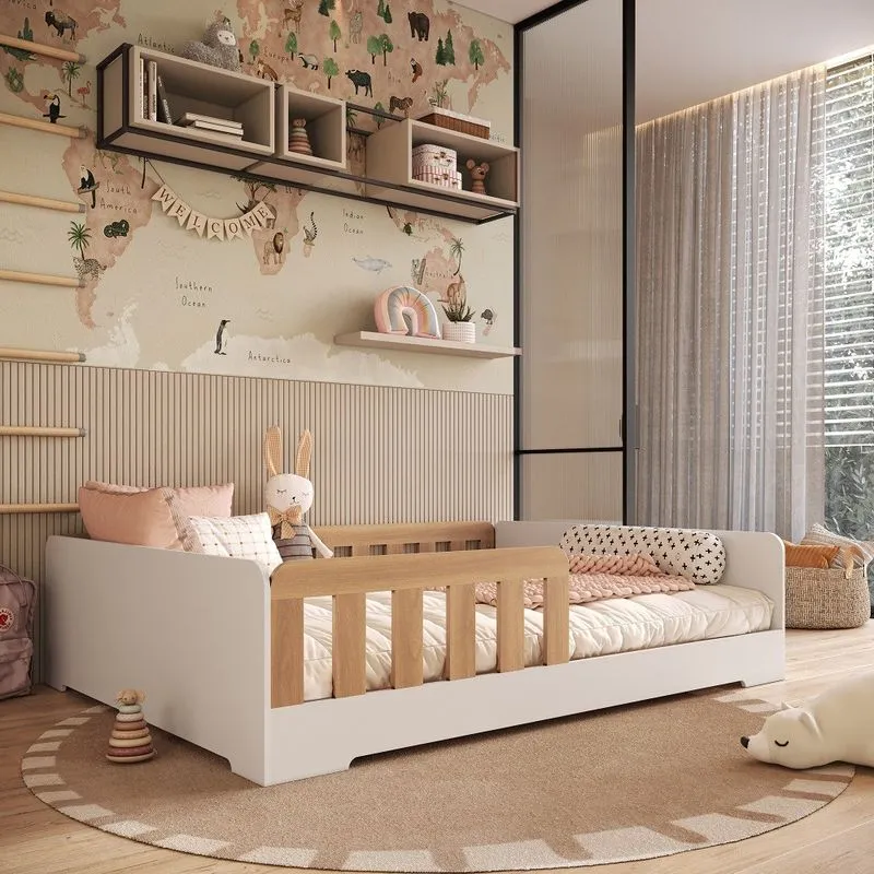 Cama Infantil Montessoriana Casal em MDF Tony Mobikasa