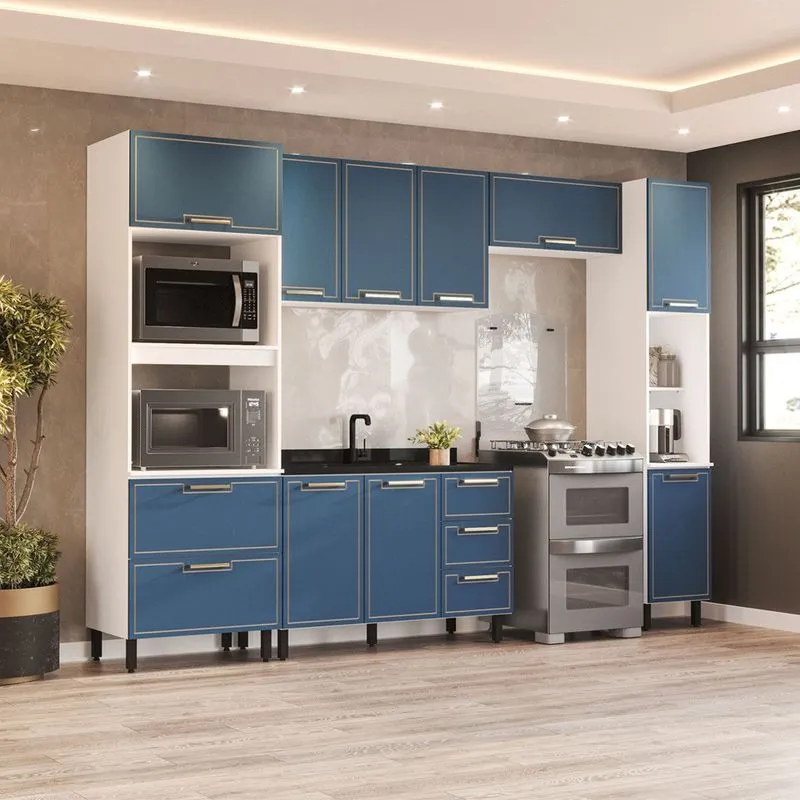 Cozinha Modulada 5 Peças sem Pia Amara Politorno Móveis
