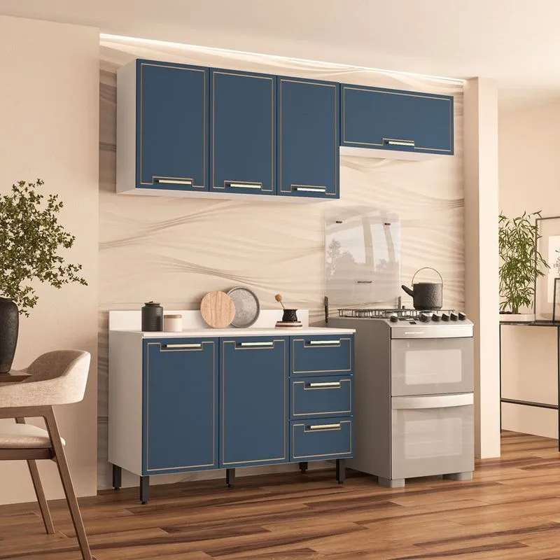 Cozinha Modulada 3 Peças com Tampo Amara Politorno Móveis