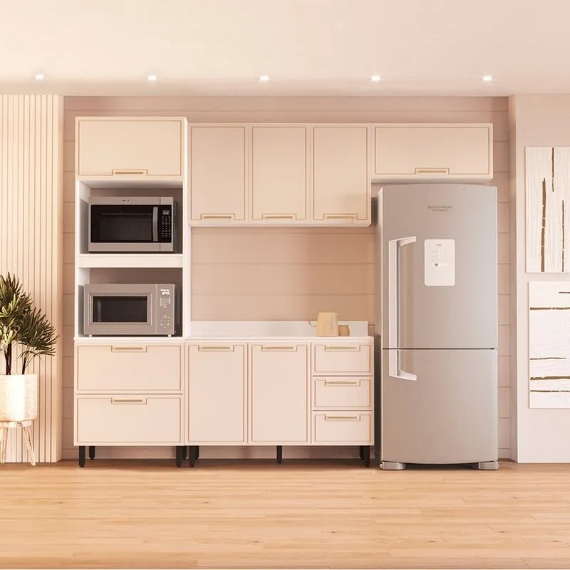 Cozinha Modulada 4 Peças com Tampo Amara Politorno Móveis