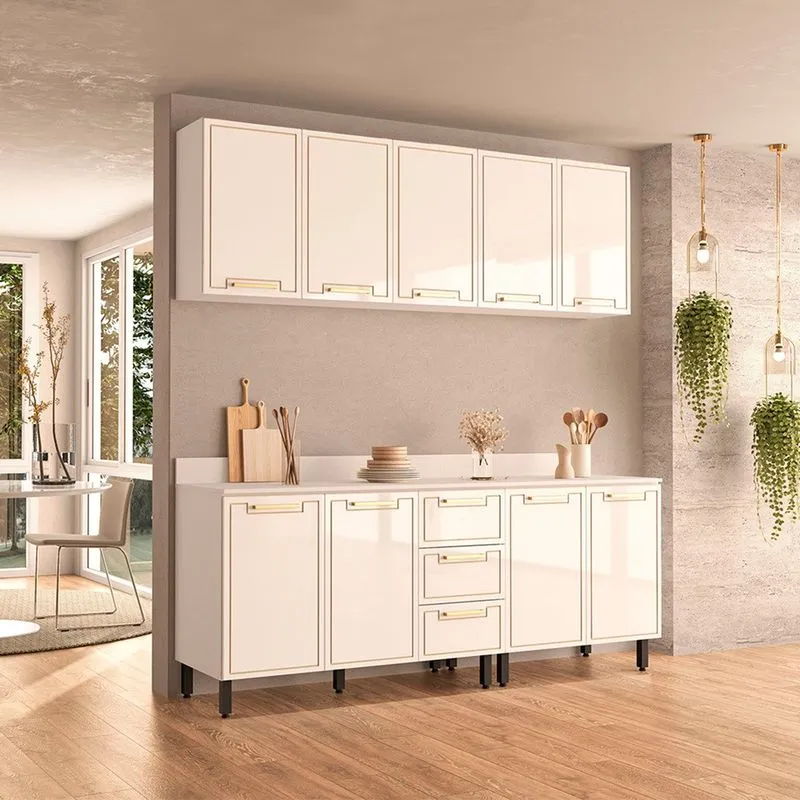 Cozinha Modulada 4 Peças com Tampo Amara Politorno Móveis