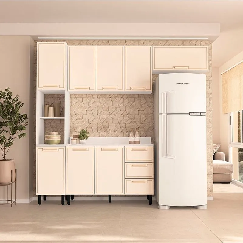 Cozinha Modulada 4 Peças com Tampo Amara Politorno Móveis