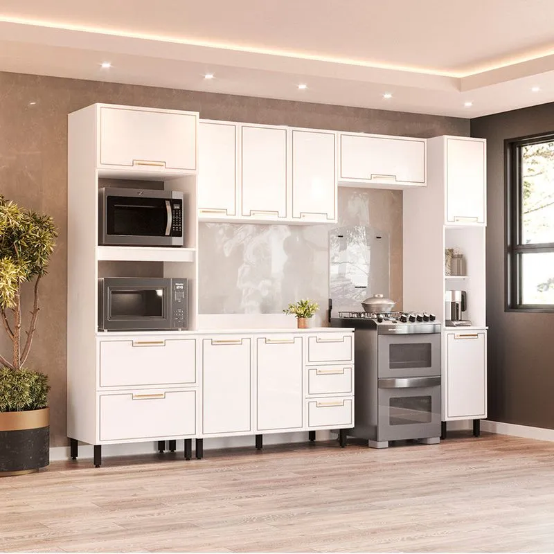 Cozinha Modulada 5 Peças com Tampo Amara Politorno Móveis
