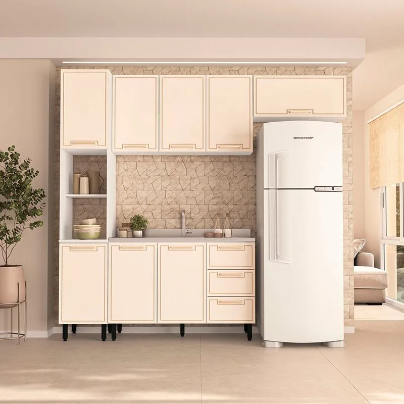 Cozinha Modulada 4 Peças sem Pia Amara Politorno Móveis