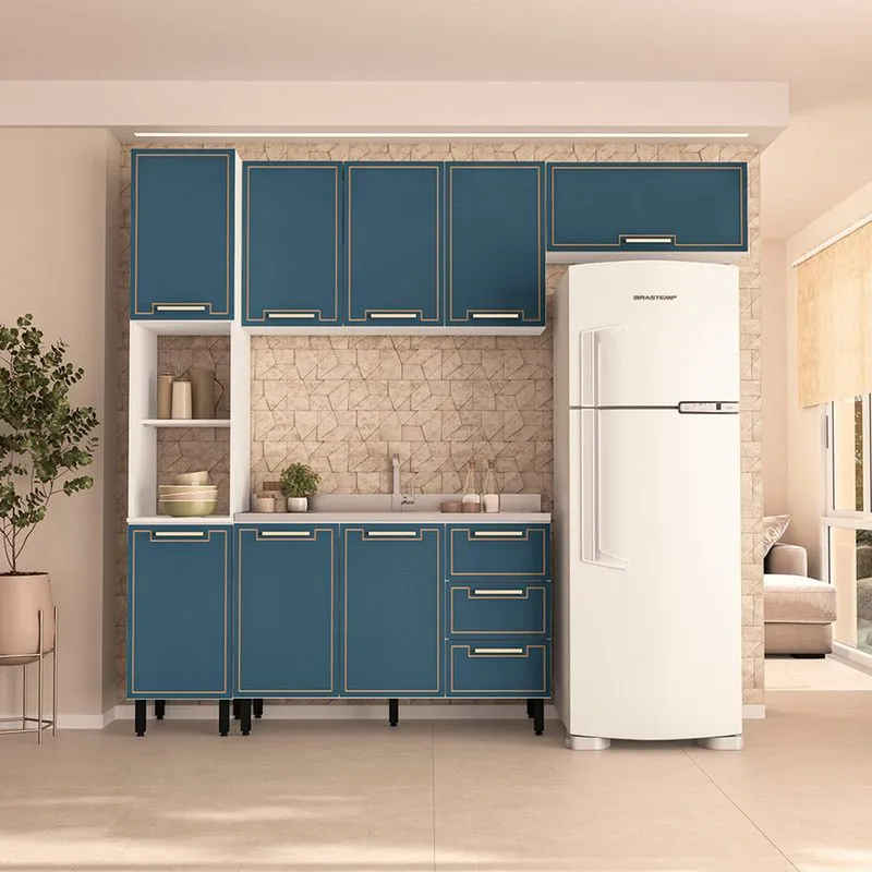 Cozinha Modulada 4 Peças sem Pia Amara Politorno Móveis