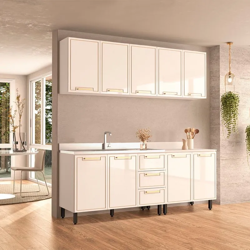 Cozinha Modulada 4 Peças sem Pia Amara Politorno Móveis