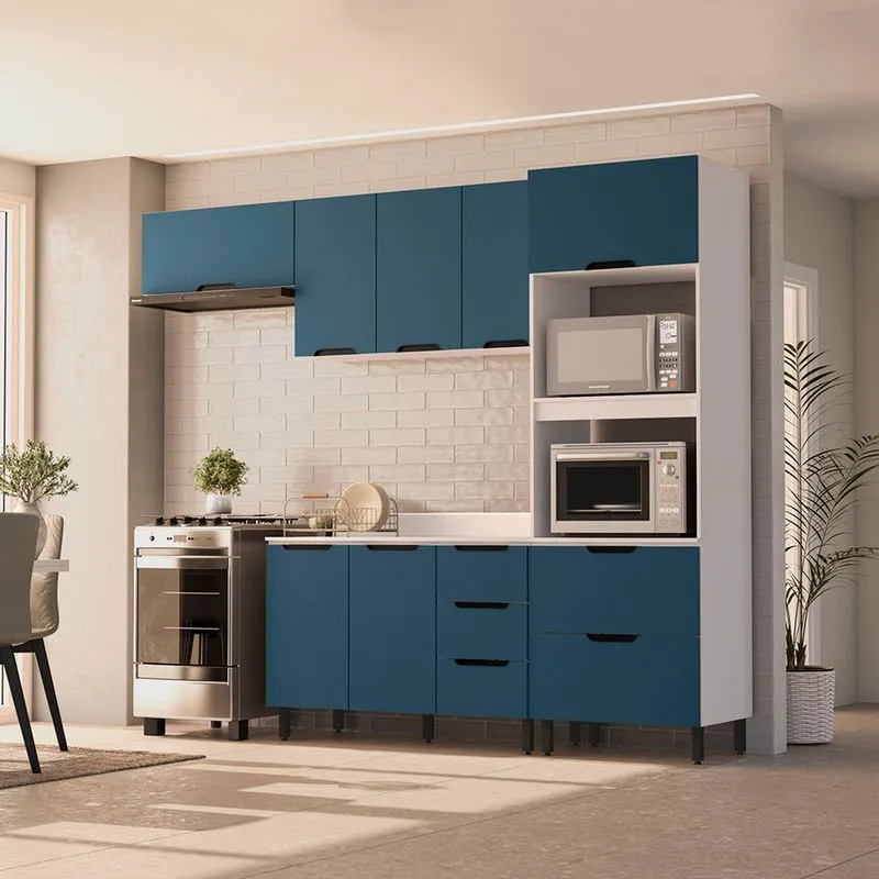 Cozinha Modulada 4 Peças com Tampo Maeena Politorno