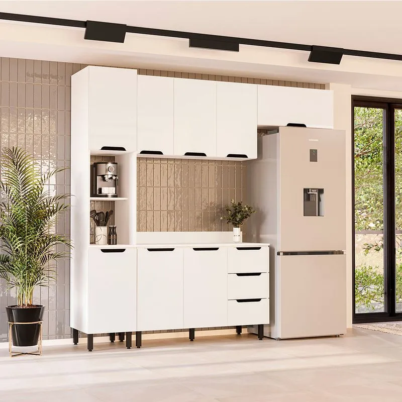 Cozinha Modulada 4 Peças com Tampo Maeena Politorno