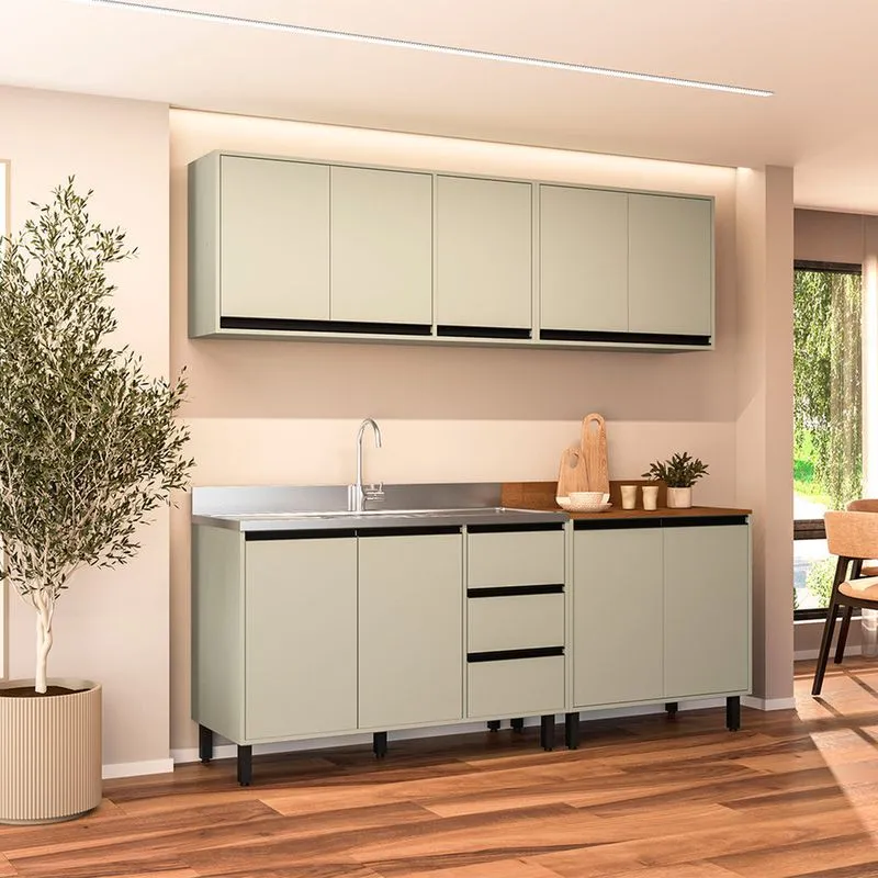 Cozinha Modulada 4 Peças sem Pia Koya Politorno