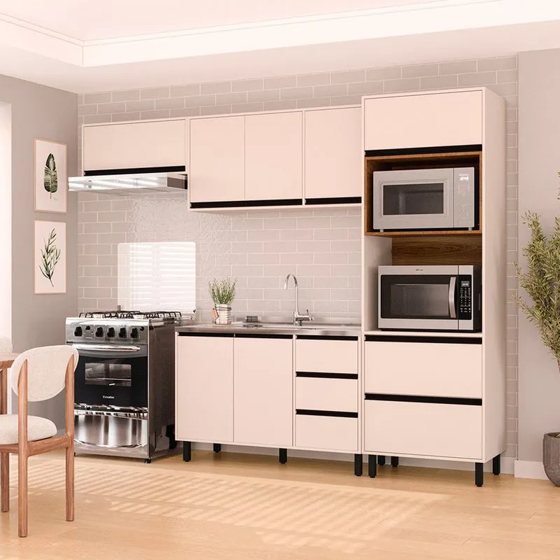 Cozinha Modulada 4 Peças sem Pia Koya Politorno