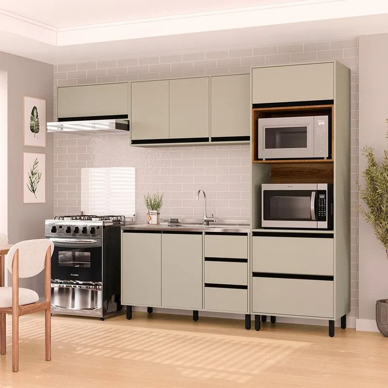 Cozinha Modulada 4 Peças sem Pia Koya Politorno