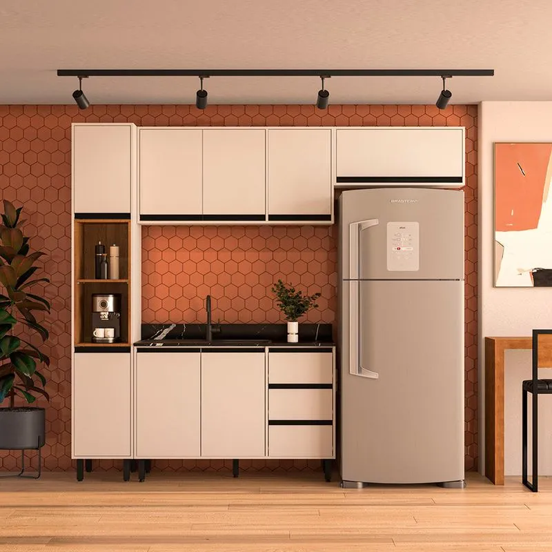 Cozinha Modulada 4 Peças sem Pia Koya Politorno