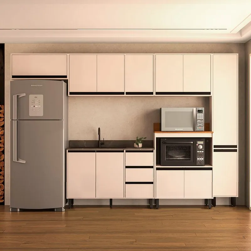 Cozinha Modulada 6 Peças sem Pia Koya Politorno