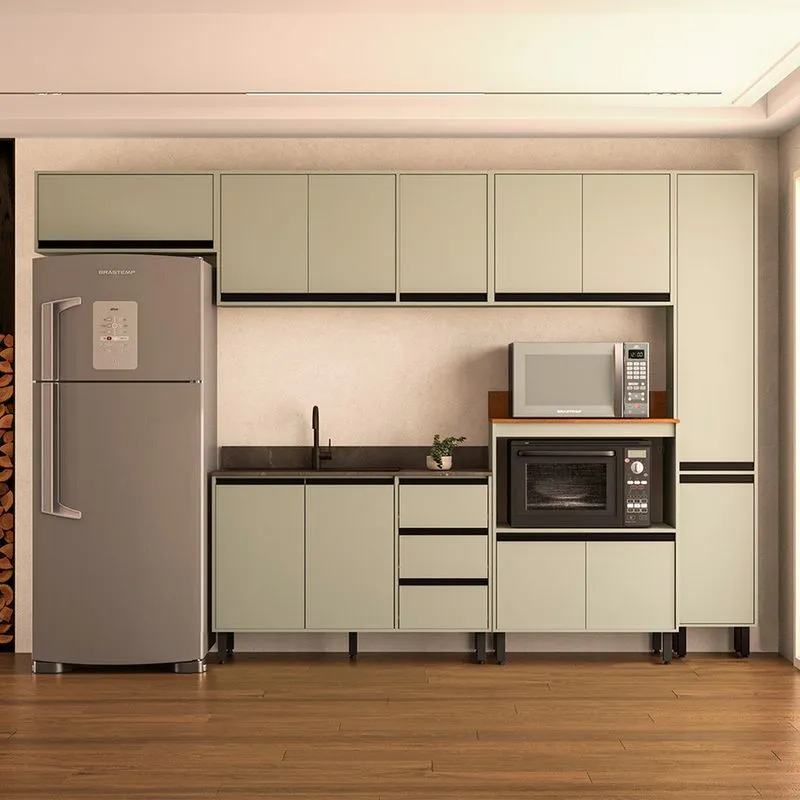 Cozinha Modulada 6 Peças sem Pia Koya Politorno