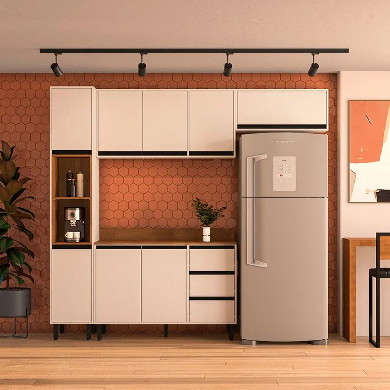 Cozinha Modulada 4 Peças com Tampo Koya Politorno