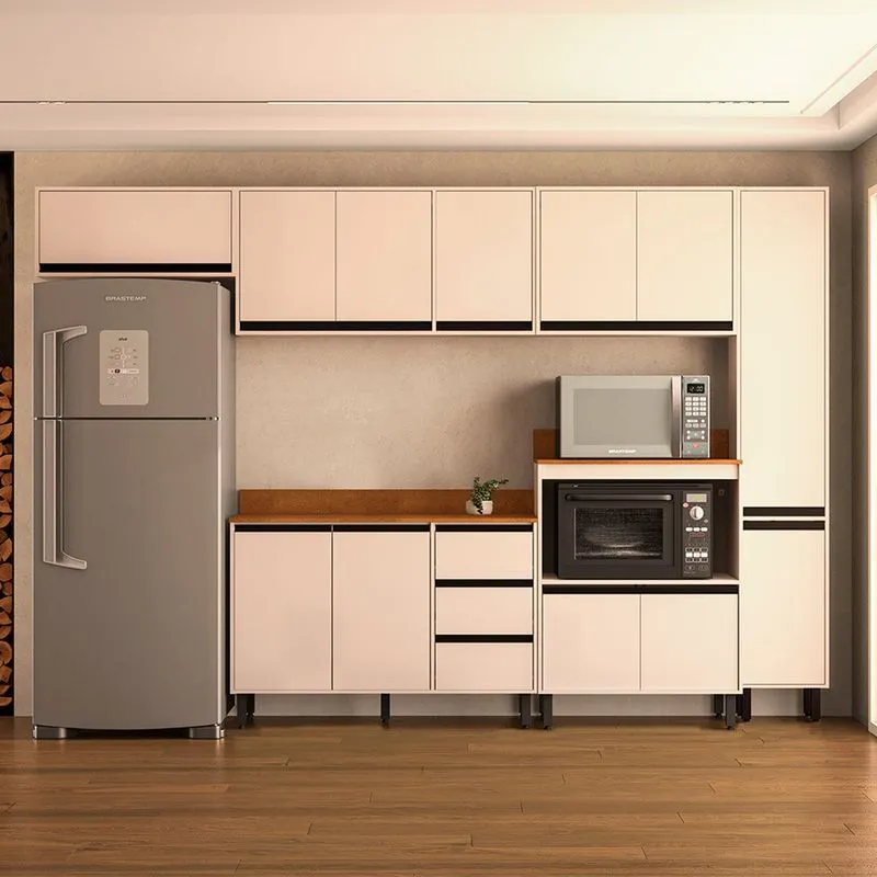 Cozinha Modulada 6 Peças com Tampo Koya Politorno