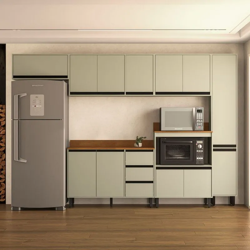 Cozinha Modulada 6 Peças com Tampo Koya Politorno