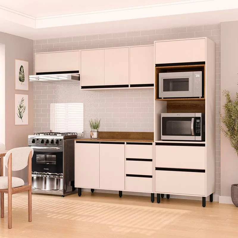 Cozinha Modulada 4 Peças com Tampo Koya Politorno