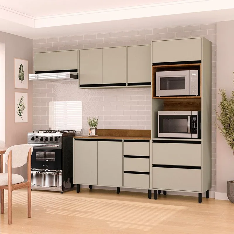 Cozinha Modulada 4 Peças com Tampo Koya Politorno
