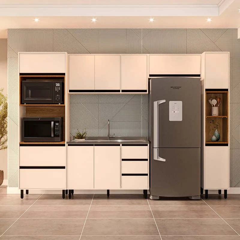 Cozinha Modulada 5 Peças sem Pia Koya Politorno