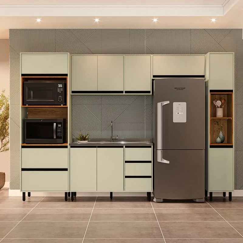 Cozinha Modulada 5 Peças sem Pia Koya Politorno
