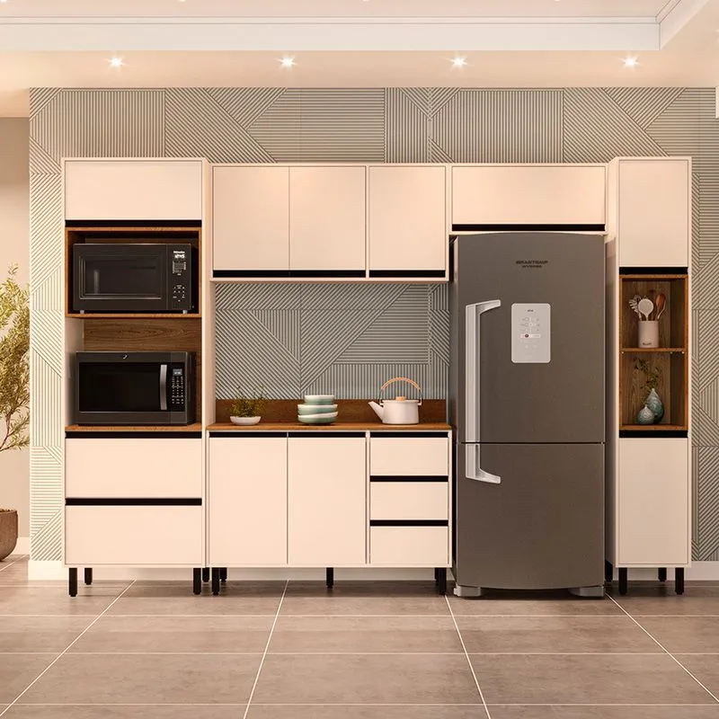 Cozinha Modulada 5 Peças com Tampo Koya Politorno