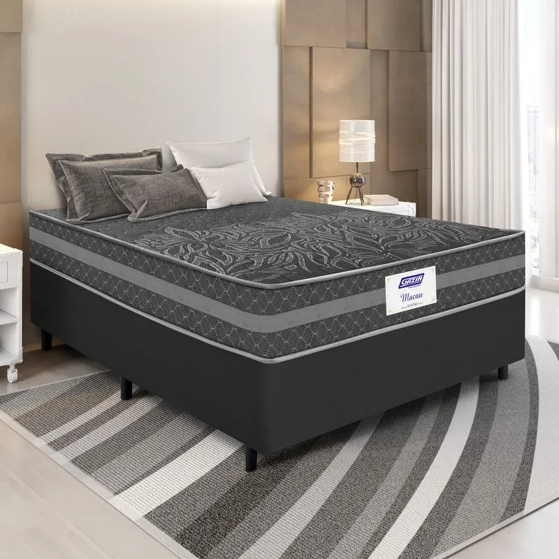 Cama Box Casal 138cm Molas Ensacadas Macau Gazin