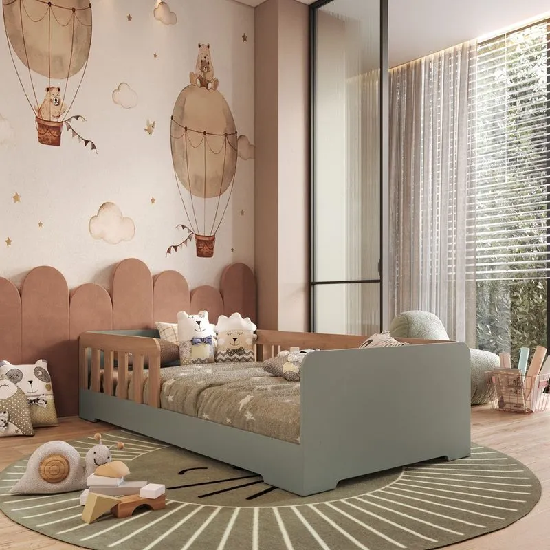 Cama Infantil Montessoriana Solteiro em MDF Tony Mobikasa