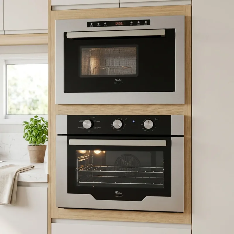 kit Fischer Infinity Microondas de Embutir 25L Forno de Embutir 50L