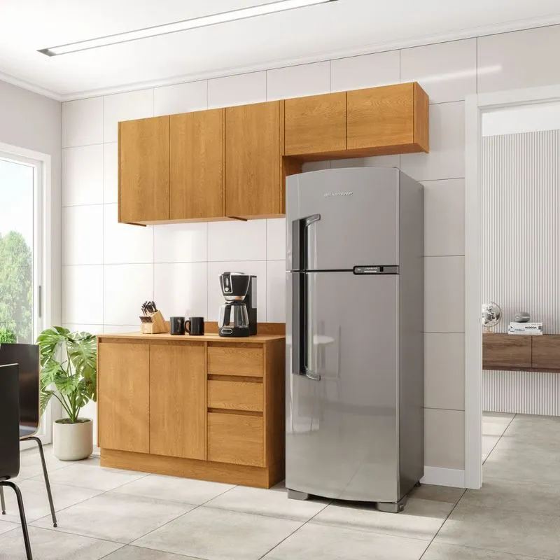 Cozinha Modulada 3 Peças Com Tampo Olivia Mobikasa