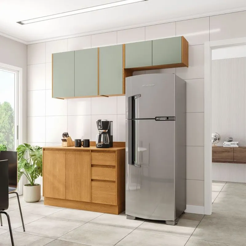 Cozinha Modulada 3 Peças Com Tampo Olivia Mobikasa