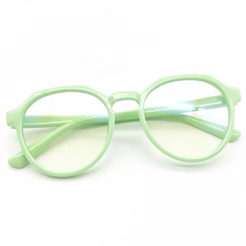 Óculos Filtro Luz Azul Infantil Hexagonal Redondo Fléxivel