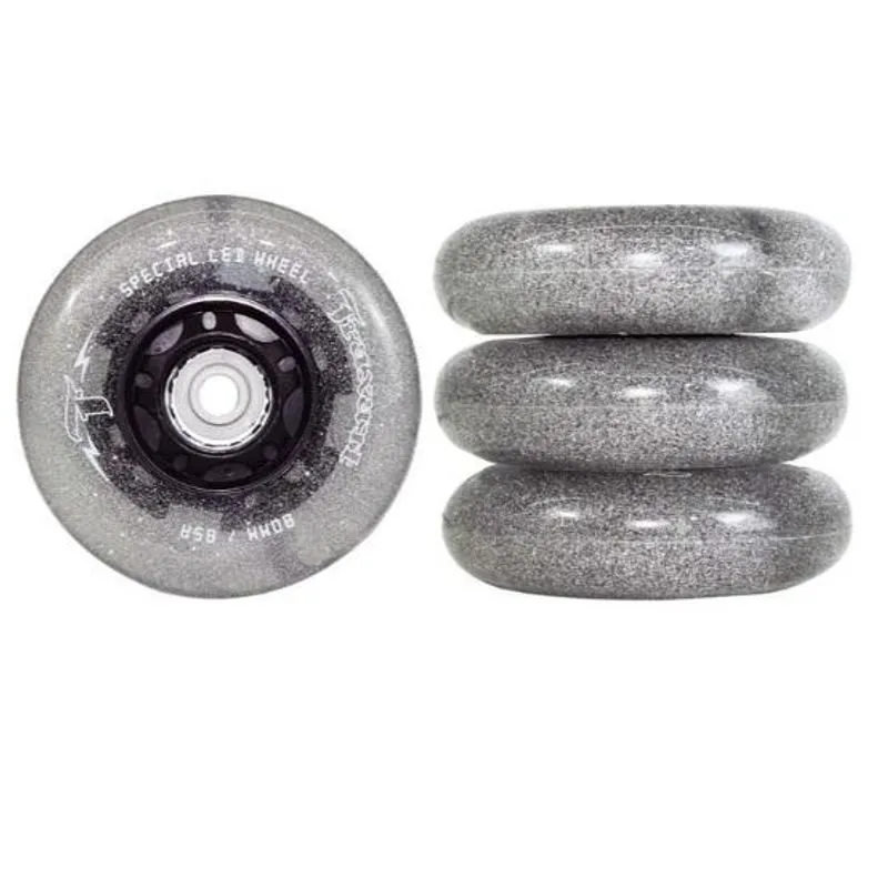 Rodas Glitter Led Special Prata 80mm/85a (jogo)