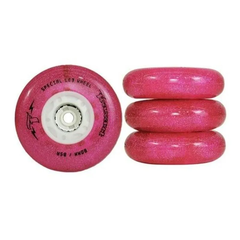 Rodas Glitter Led Special Pink 80mm/85a (jogo)