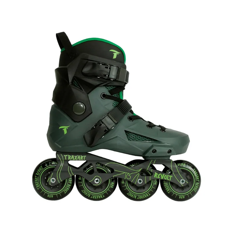 Patins Profissional Revolt Verde Traxart (par)