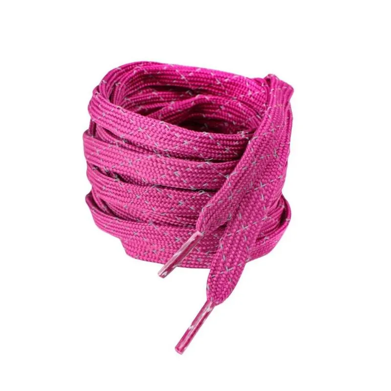 Cadarço para Patins Refletivo Flat Traxart Rosa Fúcsia - ÚNICO