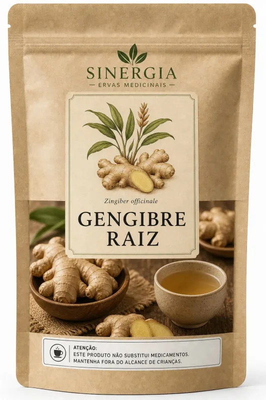 GENGIBRE RAIZ 50G - Sinergia Ervas Medicinais