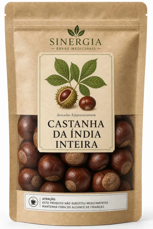 CASTANHA DA INDIA INTEIRA 50G - Sinergia Ervas Medicinais