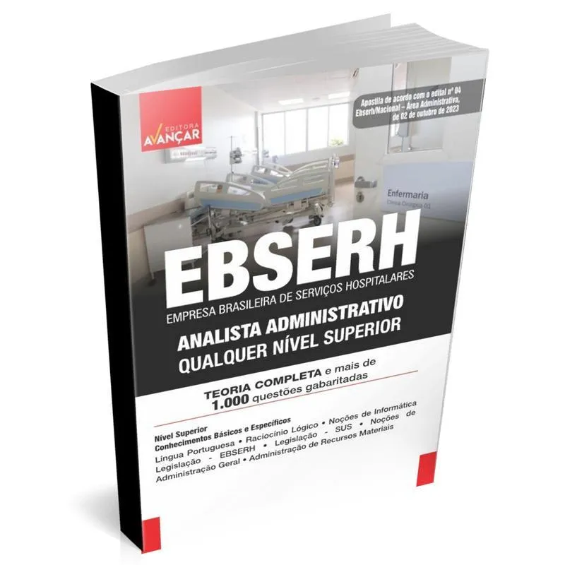 Apostila Ebserh 2023 Analista Administrativo - Completa