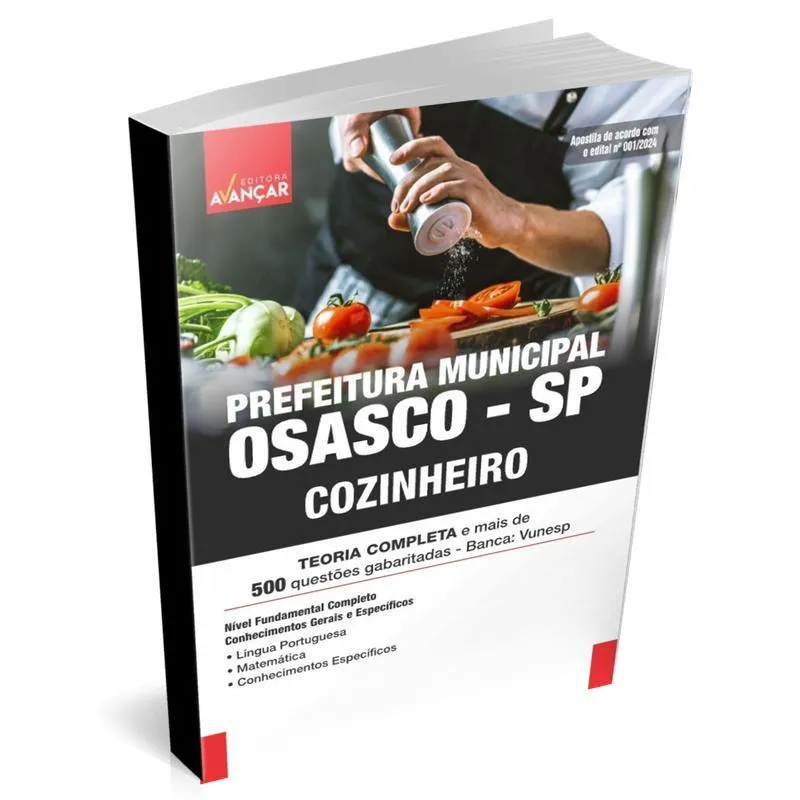 Apostila Prefeitura De Osasco Sp - Cozinheiro